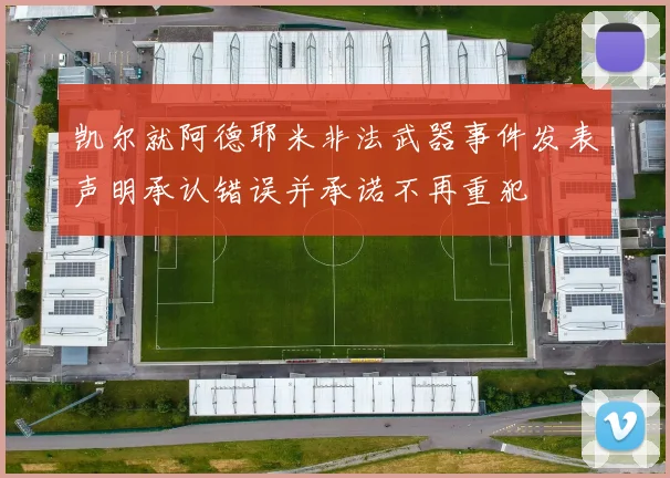 凯尔就阿德耶米非法武器事件发表声明承认错误并承诺不再重犯